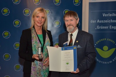 Verleihung der Auszeichnung "Grüner Engel" an Herrn Dr. Peter Streck.