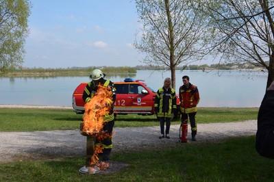 Ganz herzlichen Dank an die Feuerwehr Erding für die eindrucksvolle Demonstration der Gefahren beim Grillen.