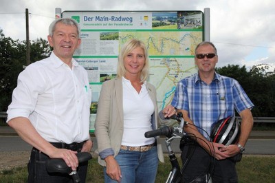 Radltour im Rahmen der "Bayern-Tour Natur" von Zapfendorf bis zur Mainbrücke Unterleiterbach und weiter nach Unterbrunn.