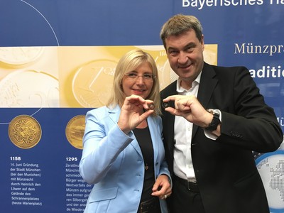 Vorstellung der Sammlermünze 'Tropische Zone' gemeinsam mit Finanzminister Markus Söder!