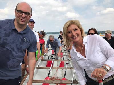 Ammersee-West-Cup 2017 - mit Michael Kießling, Kandidat für den Deutschen Bundestag im Drachenboot.